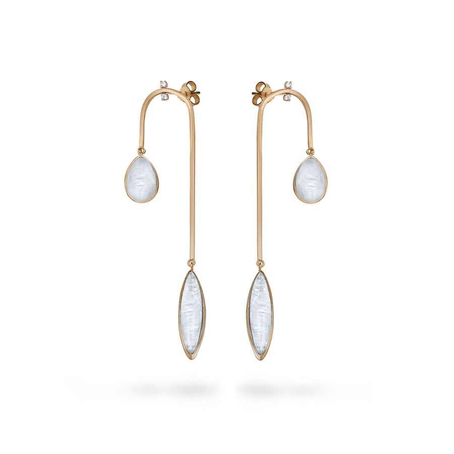 Curved 'Amo' earrings AURUM | OR AMO CRV LAU9R ACQM CT 0,08